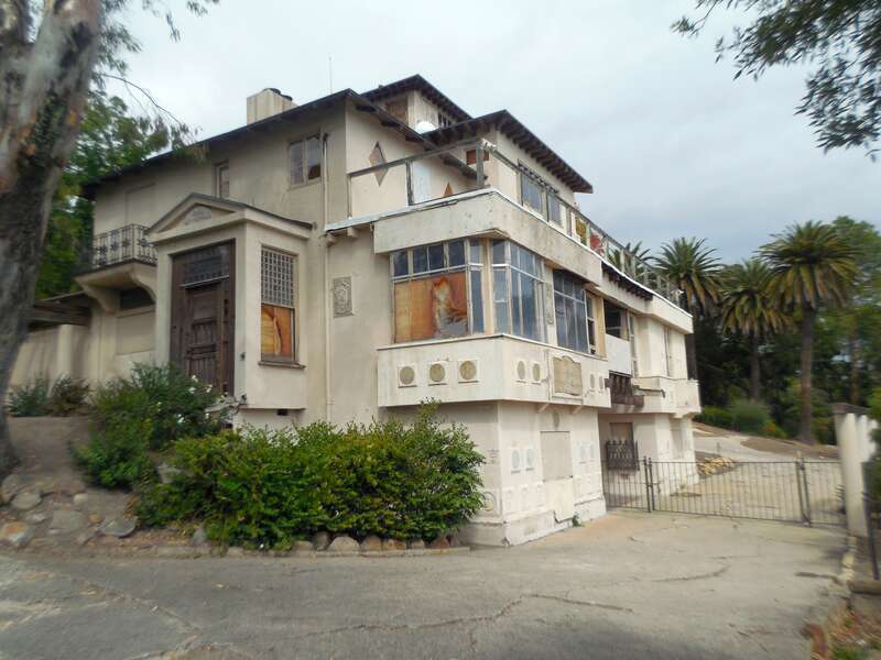 Eastward view of the house "Montarioso" located at Franceschi Park, Santa Barbara, California, September 2017.  Former home of Francesco Franceschi.