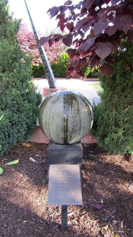 Sundial outside the SCERA Center for the Arts in Orem, Utah.