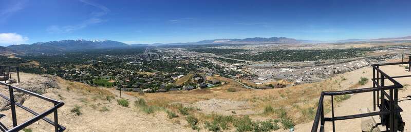 A view of Salt Lake City, Utah from Ensign Peak