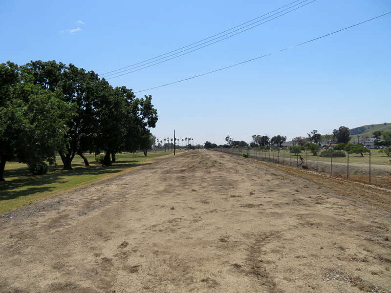 Right-of-way of the former Sacramento Northern Railway in Vacaville in May 2019