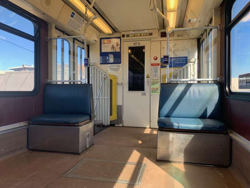 Sacramento RT Light Rail interior