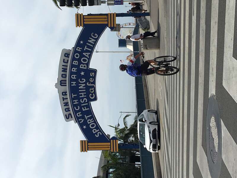 Santa Monica Pier entrance, Santa Monica, CA, February 27, 2020, by Michelle Delaney, Alexandria, VA