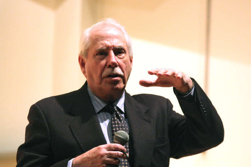 Former United States Senator and former presidential candidate Mike Gravel speaking at Ball State University in Muncie, Indiana.
Please attribute to Gage Skidmore if used elsewhere.