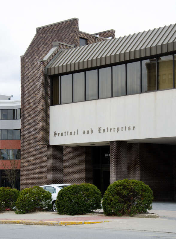 The exterior of the Sentinel &amp; Enterprise building in Fitchburg, Massachusetts.