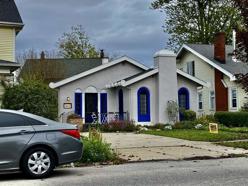 The Sievert-Taubman-Brace House, 203 Colvin Avenue, Buffalo, New York, October 2021. This remarkable structure was unveiled in November 1924 as a show house designed and built by contractor Fred Rievert (1884-1936), which the public was invited to