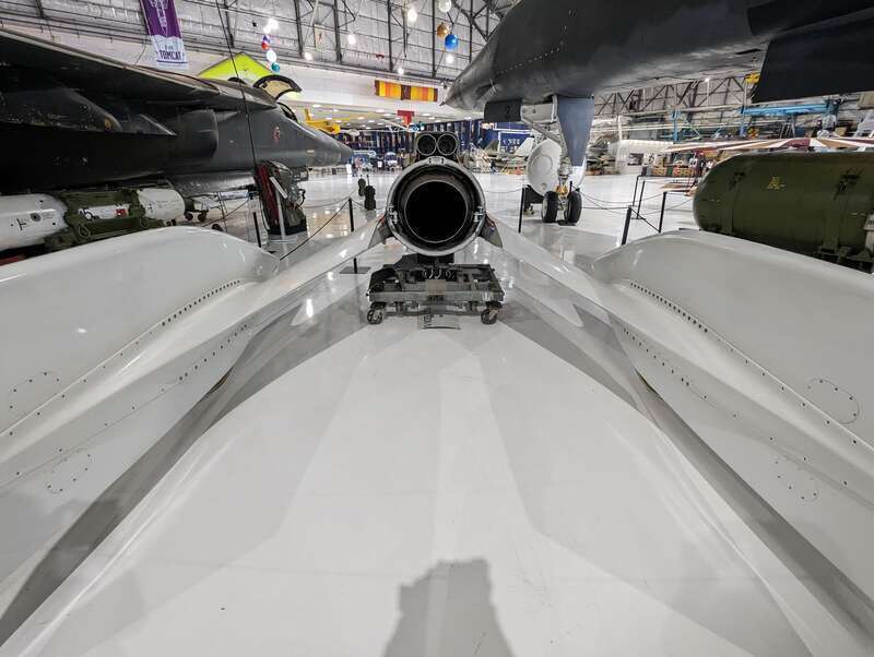 Rear view of the Spirit of America Sonic Arrow at Wings Over the Rockies
