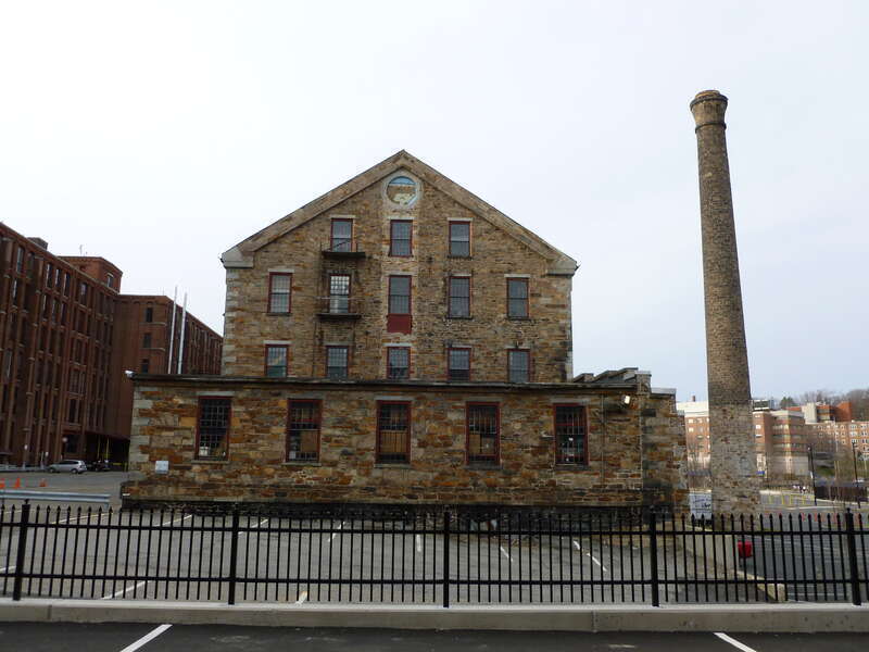 Stone Mill, located near 15 Union Street, Lawrence, Massachusetts.  South side of building shown.