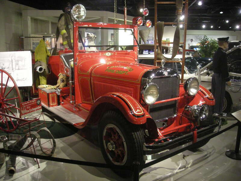 A 1928 Studebaker-Boyer Fire Truck at the Studebaker National Museum in South Bend, Indiana (United States).
