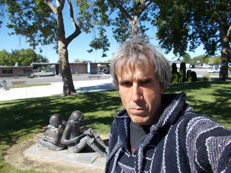 A self shot picture of Terry A. Davis two months before dying in a train accident.