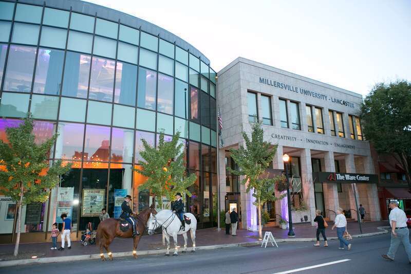 Front of The Ware Center, a performing arts center in Lancaster, PA.