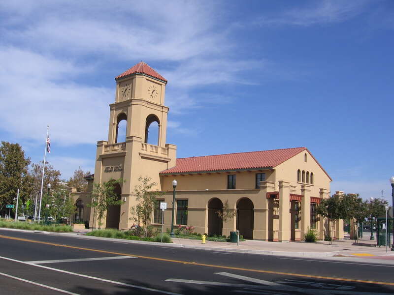 The Tracy Transit Center in Tracy, California, USA.