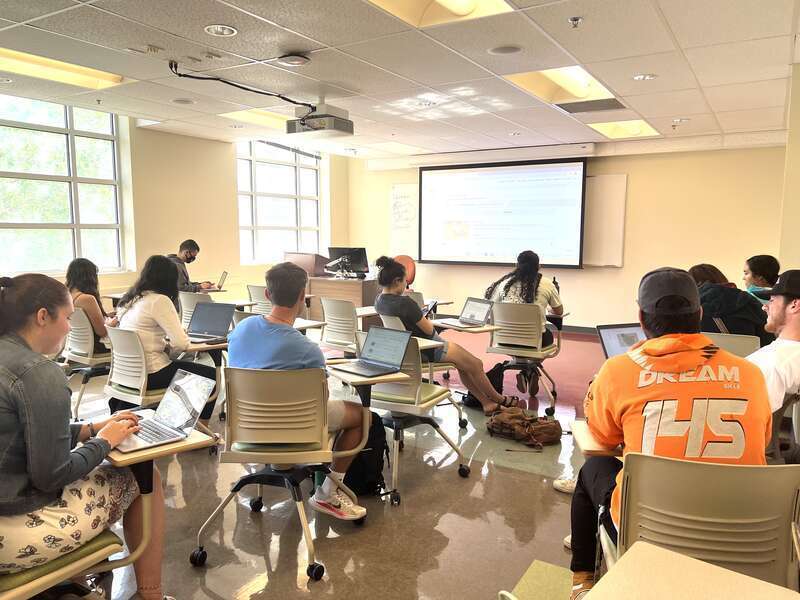 Students of New Mexico University are being taking through the basics of editing