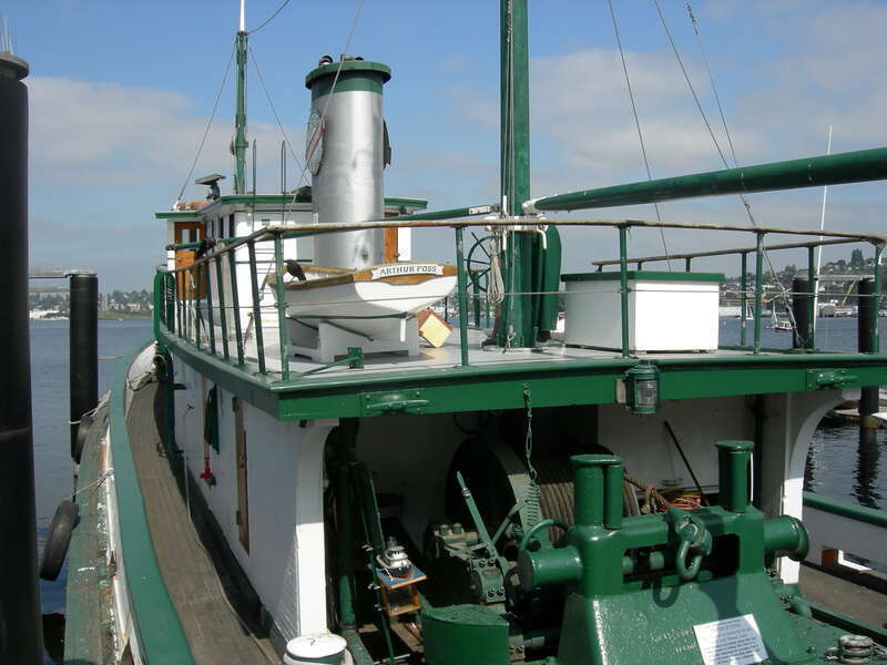 The tugboat Arthur Foss, built 1889, one of the historic fleet of Northwest Seaport, South Lake Union Park, Seattle, Washington, USA. The tug is a Seattle city landmark and is listed  on the National Register of Historic Places, ID #89001078.