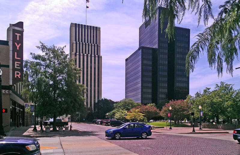Tyler Texas skyline July 30, 2012