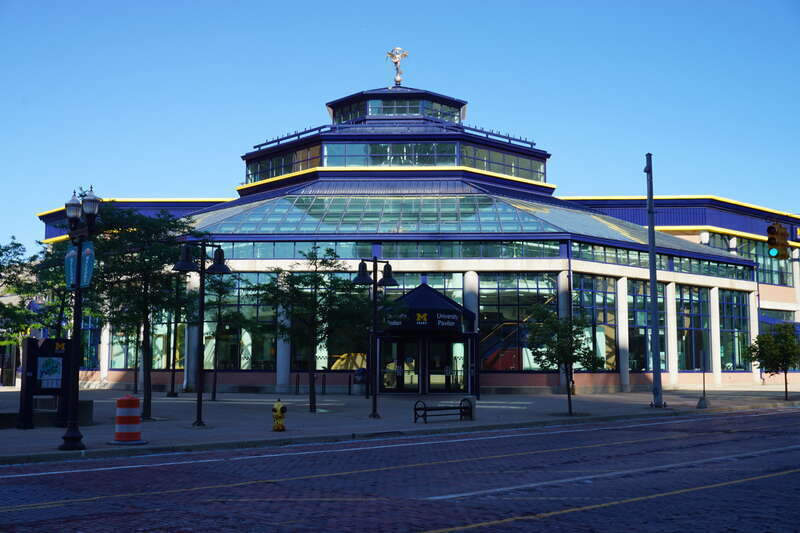 The University Pavilion on the campus of the University of Michigan–Flint in Flint, Michigan (United States).