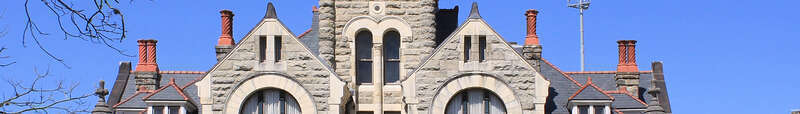 East elevation of the old Victoria County Courthouse in Victoria, Texas, United States.