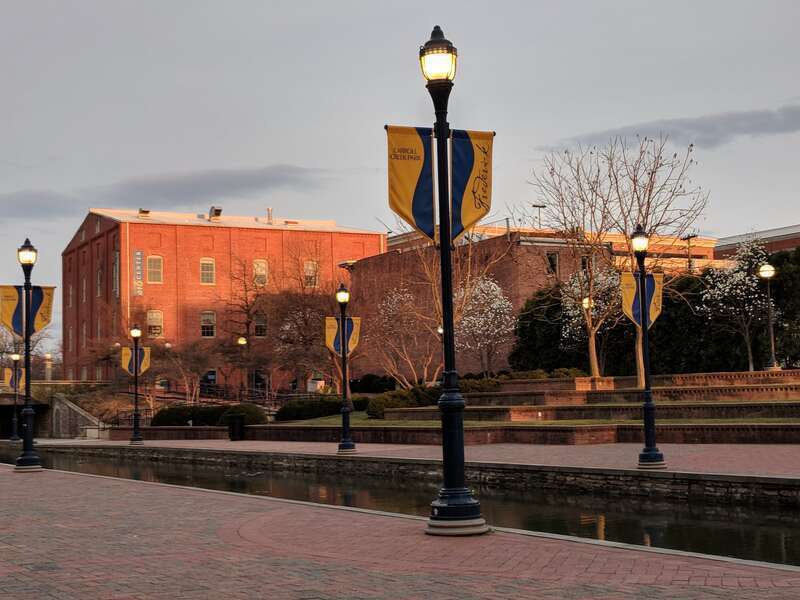 Carroll Creek Park in downtown Frederick, Maryland.