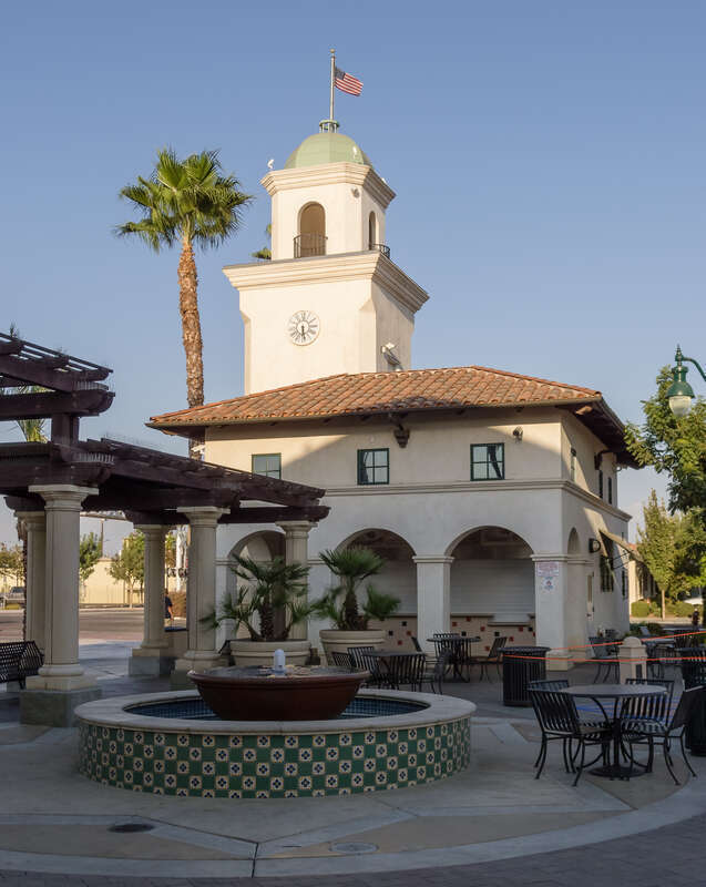 Partial View of Visalia Bus Transit Center