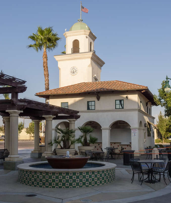 Partial View of Visalia Bus Transit Center