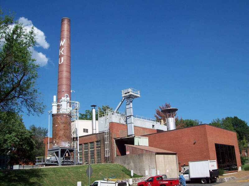 The heating plant, a historic building on the campus of Western Kentucky University.