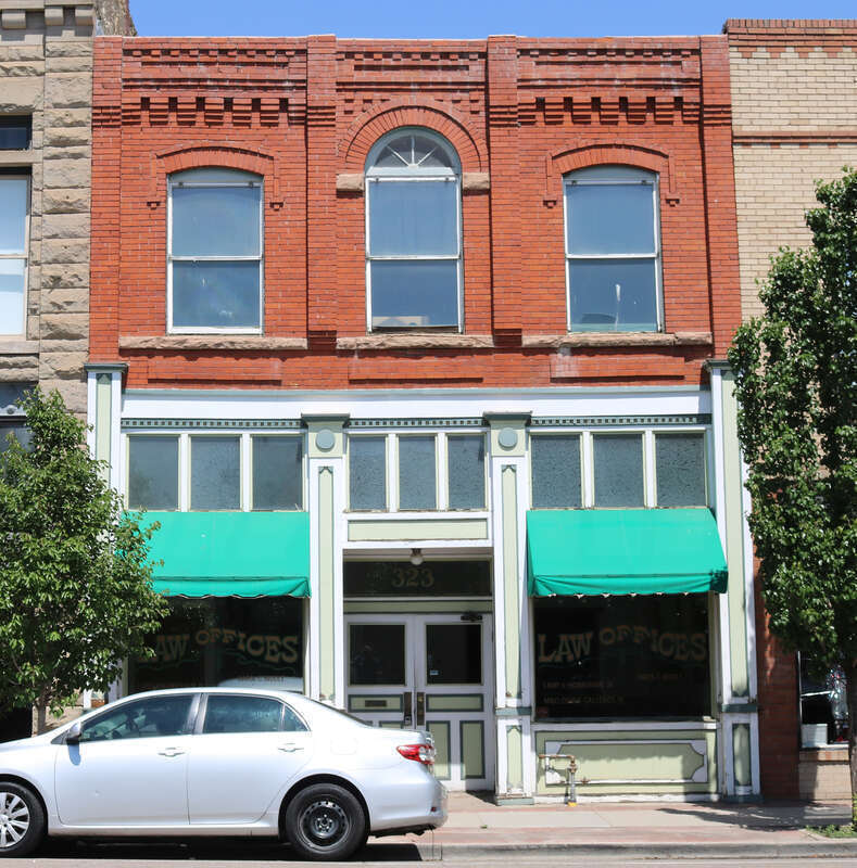 The Walley Gutshall Building, located at 323 South Union Avenue in Pueblo, Colorado. The building is a contributing property in Pueblo's Union Avenue Historic Commercial District. It was built in 1880.