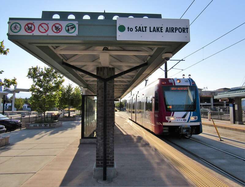 Train station in West Valley City, Utah.