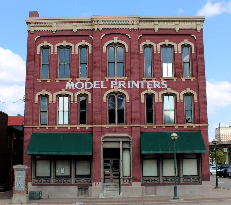 Wheelock Block in Downtown Moline, Illinois. It was built to house the public library.