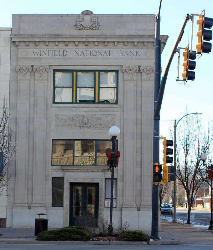 The Winfield National Bank Building, located at 901 Main Street in Winfield, Kansas. The property is listed on the National Register of Historic Places.