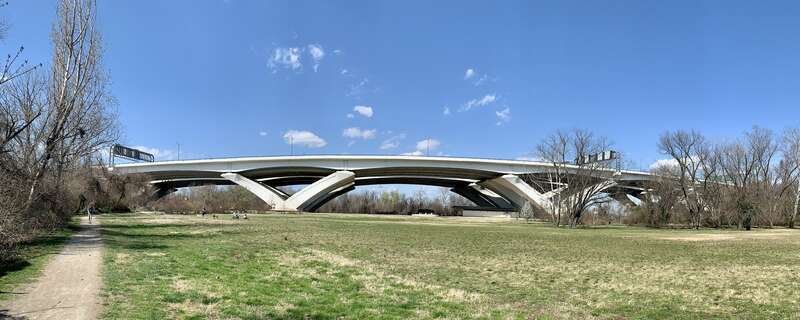 Woodrow Wilson Bridge as viewed from Jones Point Park in Alexandria, Virginia.