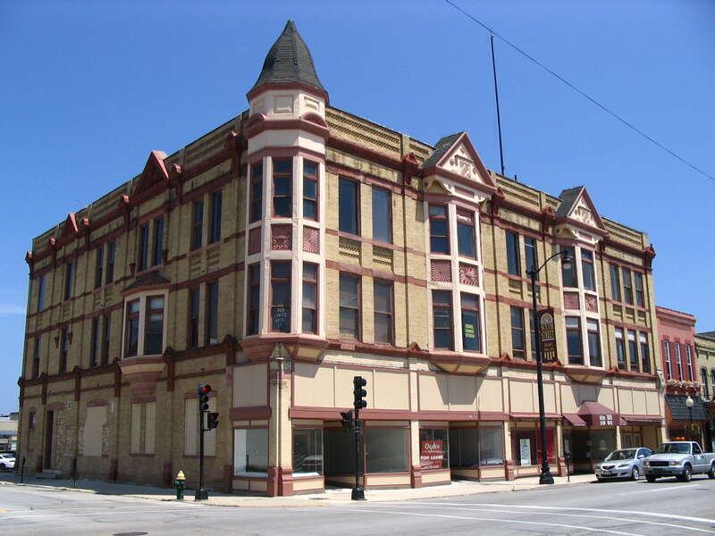 Y.M.C.A. Bldg, Racine, Wisconsin. This building is listed on the National Register of Historic Places.