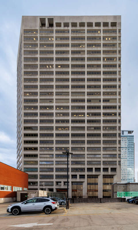 280 Trumbull Street, Hartford, Connecticut. North facade. Taken from nearby parking garage across Church Street.