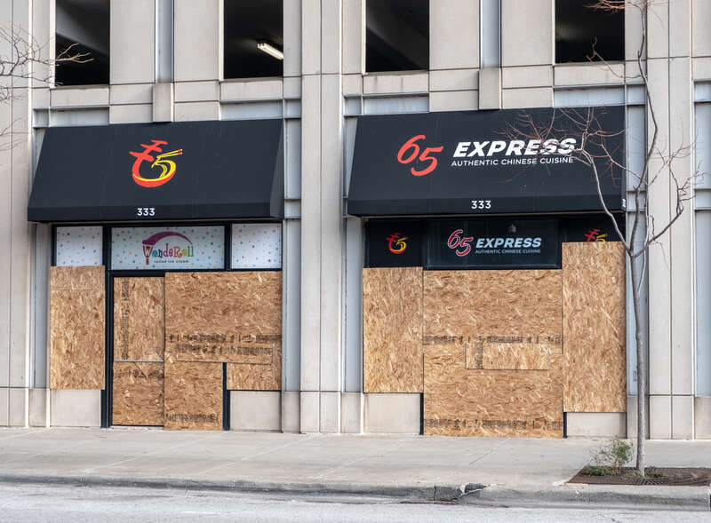 Boarded up to keep Covid-19 out, or maybe it was BLM looters...