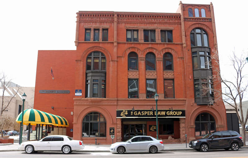 The Alamo Hotel, located at 128 South Tejon Street in Colorado Springs, Colorado. The property is listed on the National Register of Historic Places.