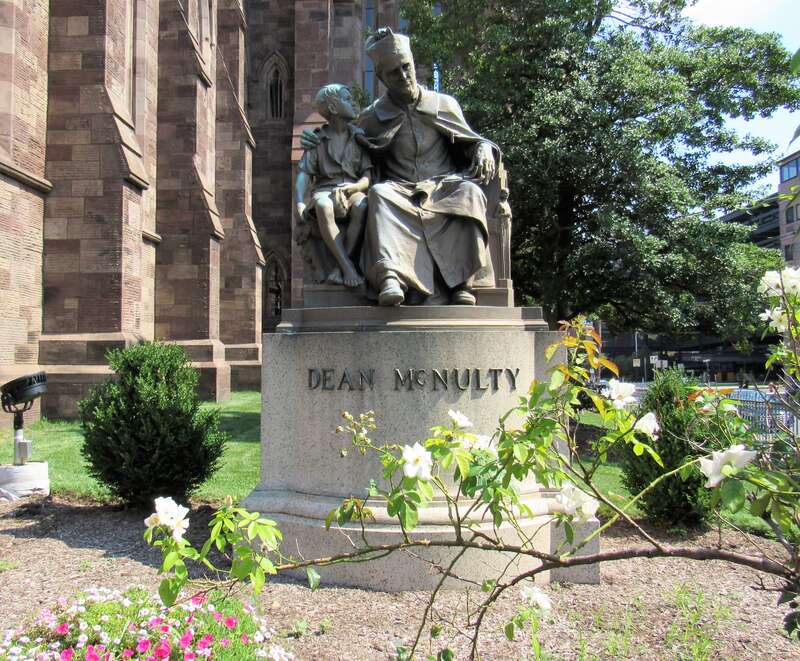 The monument to the Very Rev. William McNulty at the Cathedral of St. John the Baptist in Paterson, New Jersey.