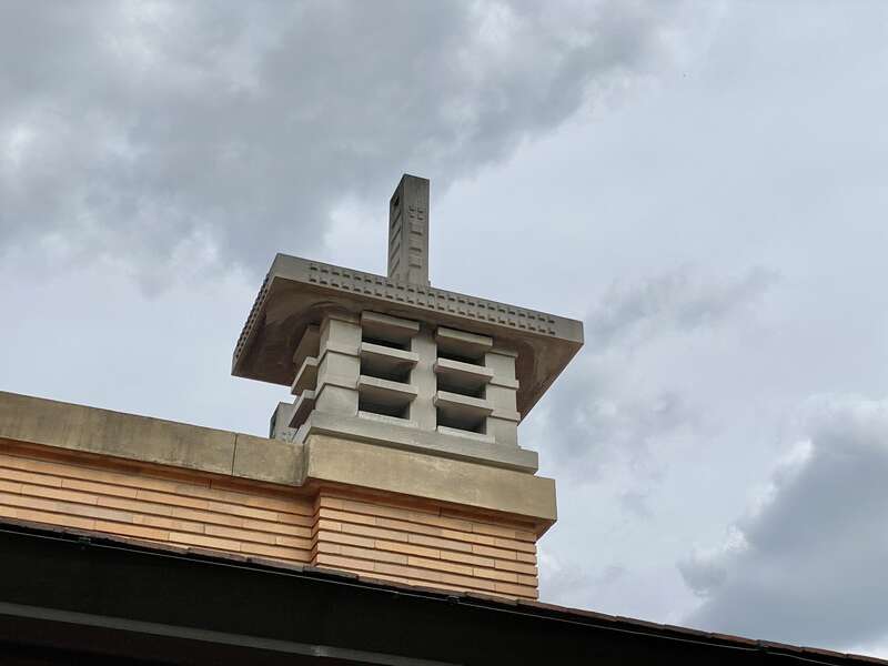 Built in 1903-1905, this Prairie-style mansion was designed by Frank Lloyd Wright for Larkin Company executive Darwin D. Martin.