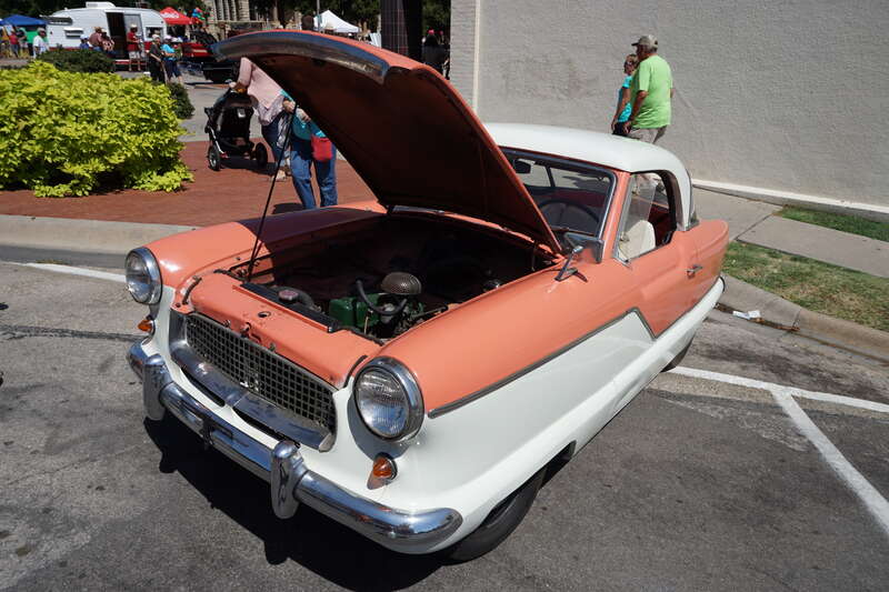 A 1957 Nash Metropolitan at the Arts, Antiques &amp; Autos Extravaganza in Denton, Texas (United States).