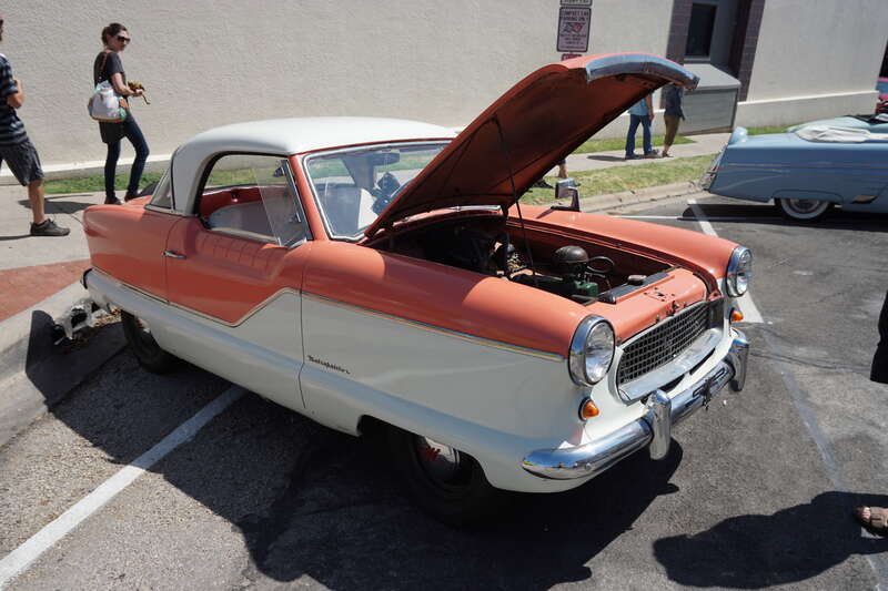 A 1957 Nash Metropolitan at the Arts, Antiques &amp; Autos Extravaganza in Denton, Texas (United States).