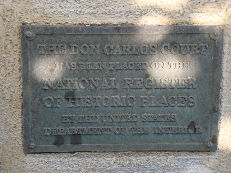 NRHP Plaque at Don Carlos Court in Pasadena, California.