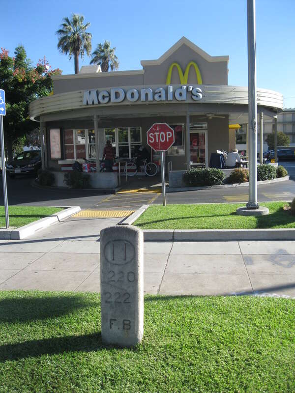 Foothill Boulevard Milestone (Mile 11) in Pasadena, California
