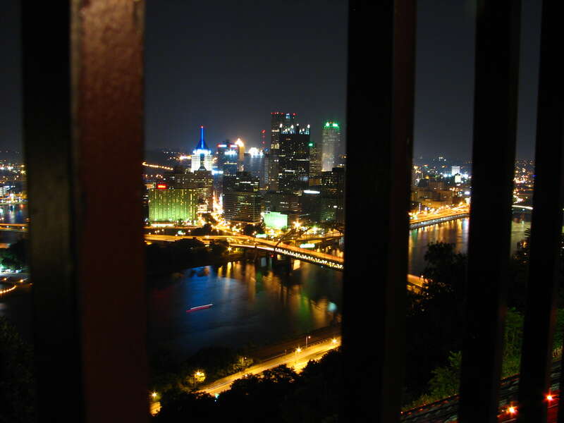 Those observation deck fence is behind me.