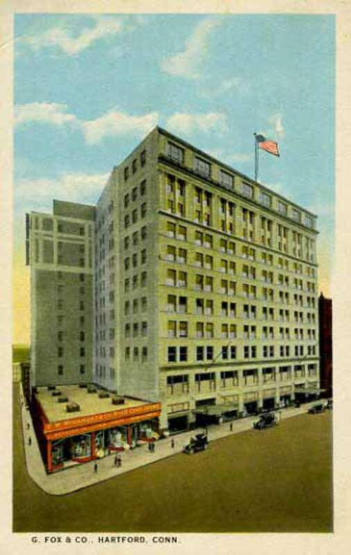 Postcard of G. Fox &amp; Co., in downtown Hartford,Connecticut
