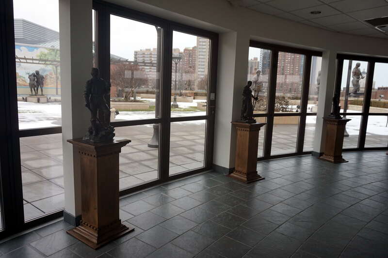 The Rooftop Sculpture Garden of the Grohmann Museum in Milwaukee, Wisconsin (United States).