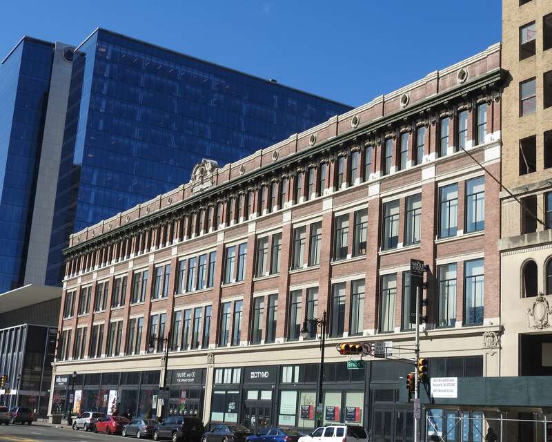 Looking west across Broad Street from Military Park