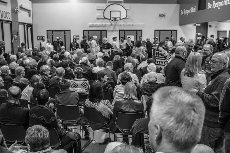 A big crowd is a good problem, until it comes to counting who supports which candidate.

Photos from the 2016 presidential caucus in Precinct 61, held at Greenwood Elementary School in Des Moines. Hillary Clinton won 5 delegates to 3 for Bernie