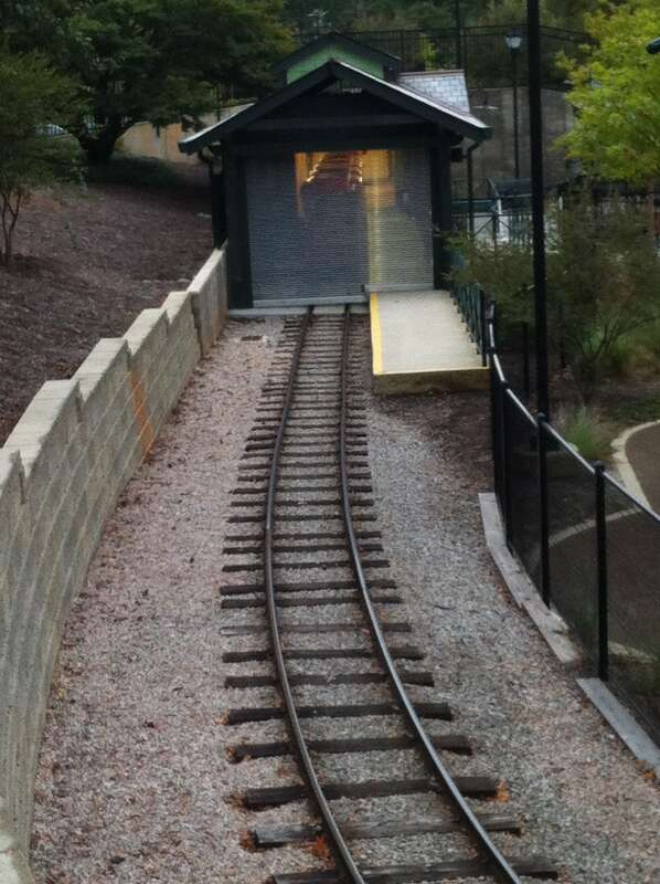 Pullen Park Childrens Railroad Oct 2013 Engine and Car Shed