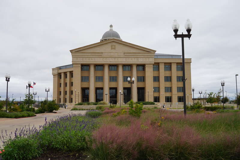 The Rockwall County Courthouse in Rockwall, Texas (United States).