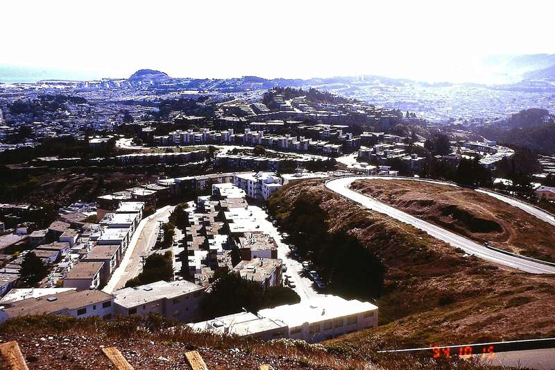 San Francisco, CA: View from Twin Peaks, looking south by southeast, in direction of John McLaren Park; in October 1994