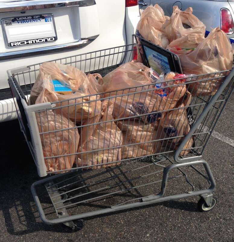 Plastic bags used for shopping