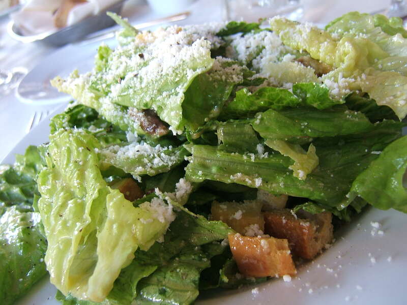 Made fresh at the table - with *lots* of garlic.