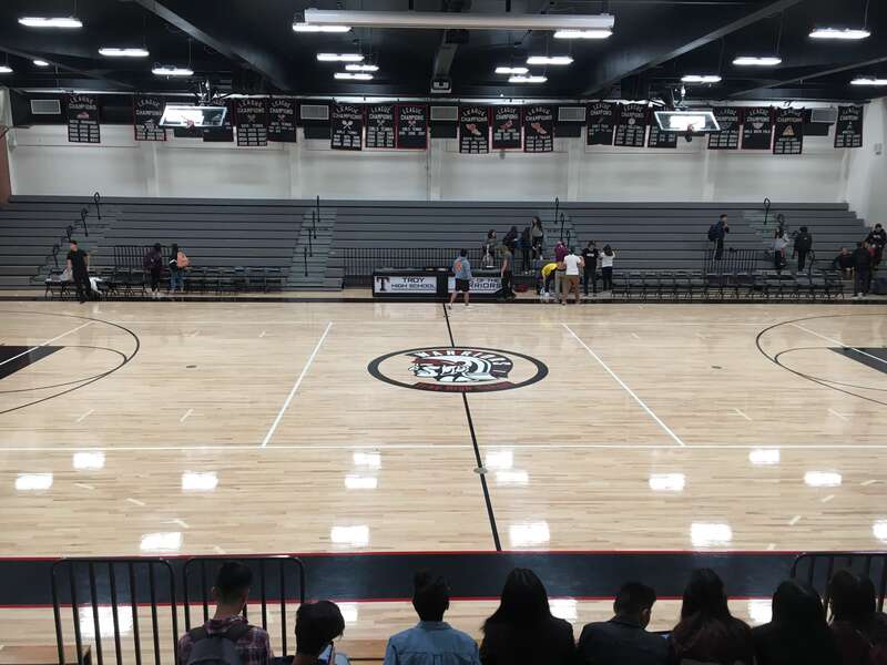 Inside the Troy High School North Gym, renovated in 2018.